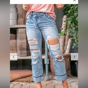Ververt straight leg jeans THE OPTIONS KASSIE CROSS OVER BOYFRIEND 26